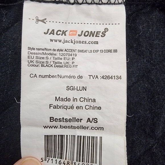 Jack & Jones Core Workwear Black Quilted Jacket Size S - Picture 11 of 14